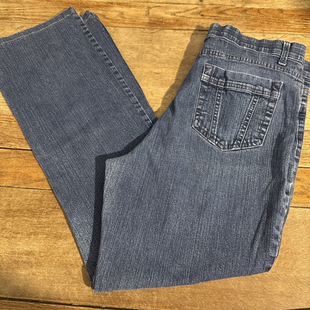 Gloria Vanderbilt Bootcut Jeans Womens 14 Blue Roberta‎ Stretch Denim Casual